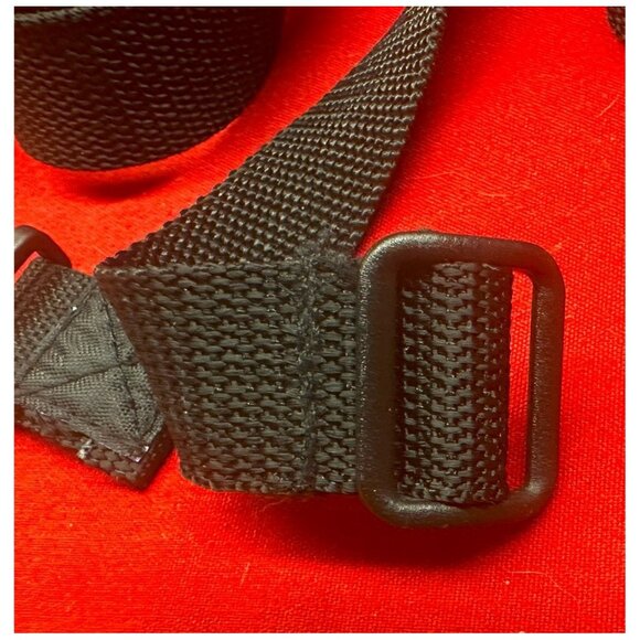 Black Fabric Belt or Strap Women's w/ Adjustment Tab No ID ~40" x 1" - Picture 3 of 4